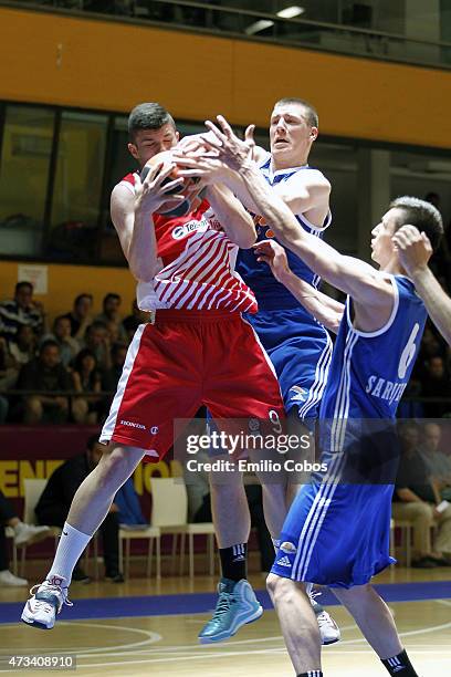 Vojislav Stojanovic, #9 of Crvena Zvezda in action during the Adidas Next Generation Tournament Day 2 game between Crvena Zvezda vs Spars Sarajevo at...