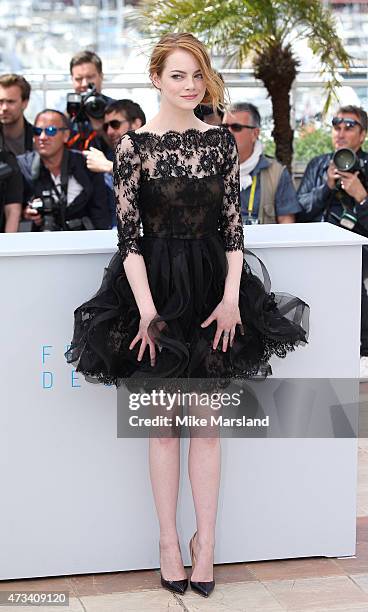 Emma Stone attends the "Irrational Man" Photocall during the 68th annual Cannes Film Festival on May 15, 2015 in Cannes, France.