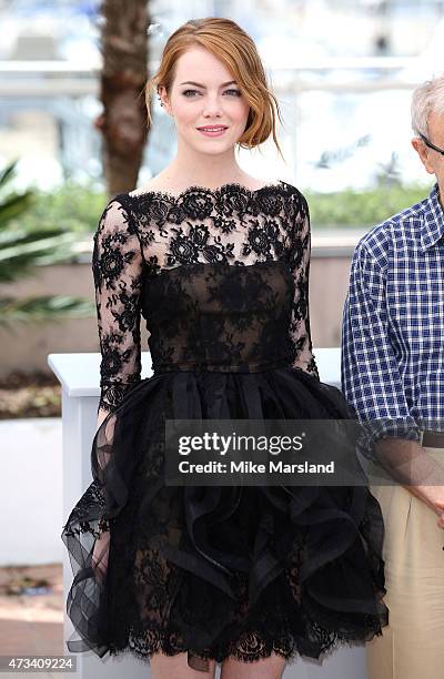 Emma Stone attends the "Irrational Man" Photocall during the 68th annual Cannes Film Festival on May 15, 2015 in Cannes, France.