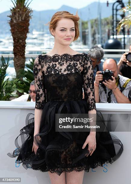 Emma Stone attends the "Irrational Man" Photocall during the 68th annual Cannes Film Festival on May 15, 2015 in Cannes, France.