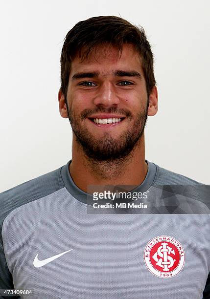 Alisson Becker of Sport Club Internacional poses during a portrait session on August 14, 2014 in Porto Alegre,Brazil.
