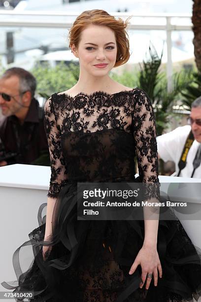 Emma Stone attends the "Irrational Man" photocall during the 68th annual Cannes Film Festival on May 15, 2015 in Cannes, France.