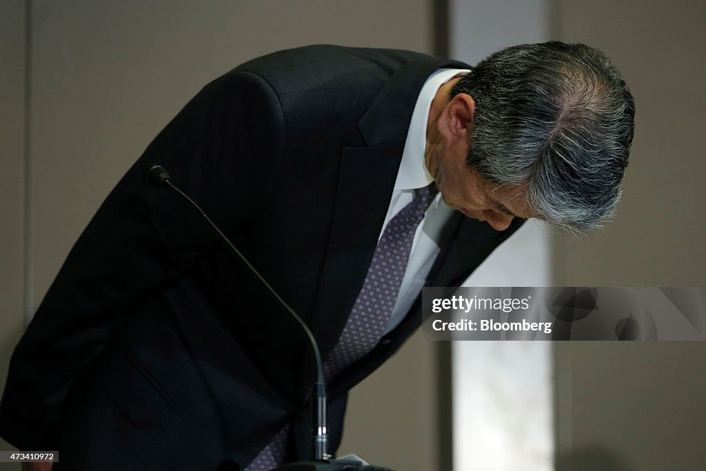Toshiba Corp. President Hisao Tanaka News Conference To Brief Media On Account Probe