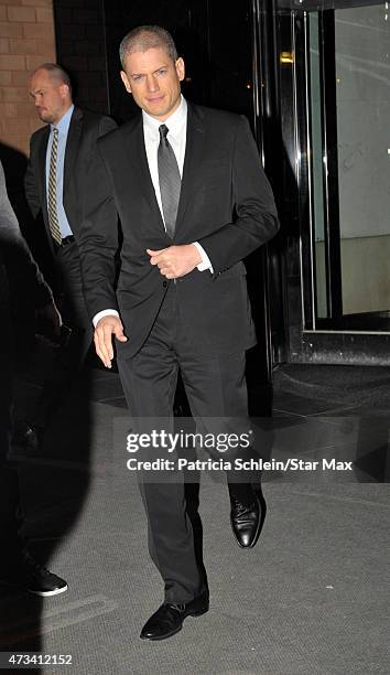 Wentworth Miller is seen on May 14, 2015 in New York City.