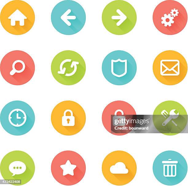 flat web icons - garbage patch stock illustrations