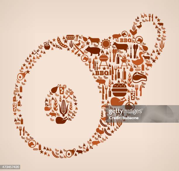ham summer barbecue invitation vector background - grilled corn stock illustrations