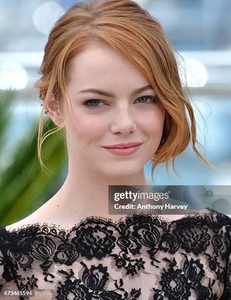 Emma Stone attends the "Irrational Man" photocall during the 68th annual Cannes Film Festival on May 15, 2015 in Cannes, France.