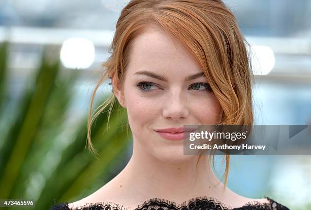 Emma Stone attends the "Irrational Man" photocall during the 68th annual Cannes Film Festival on May 15, 2015 in Cannes, France.