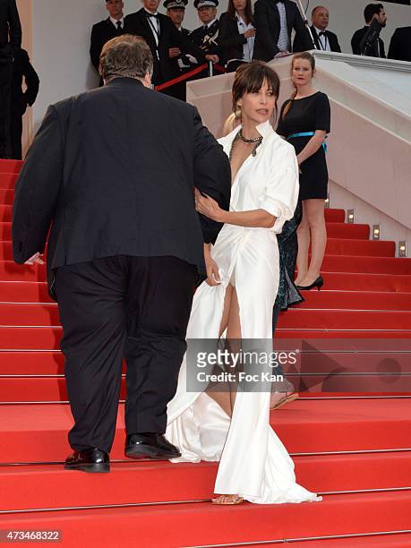 Guillermo del Toro and Sophie Marceaul attend the'Mad Max : Fury Road' Premiere during the 68th annual Cannes Film Festival on May 14, 2015 in...