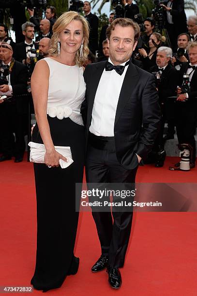 Laurence Ferrari and Renaud Capuçon attend the Premiere of "Irrational Man" during the 68th annual Cannes Film Festival on May 15, 2015 in Cannes,...