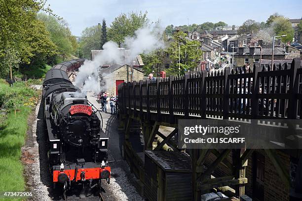 Hawart Train Engine Haworth Station Fotografías e imágenes de stock - Getty Images
