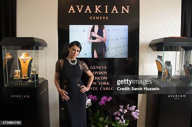 Michelle Rodriguez visits The Avakian Suite during The 68th Annual Cannes Film Festival at The Carlton on May 15, 2015 in Cannes, France.