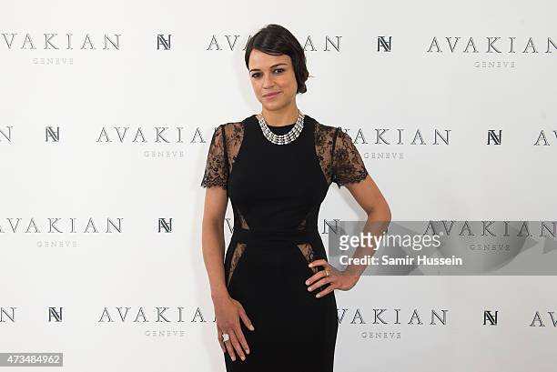 Michelle Rodriguez visits The Avakian Suite during The 68th Annual Cannes Film Festival at The Carlton on May 15, 2015 in Cannes, France.
