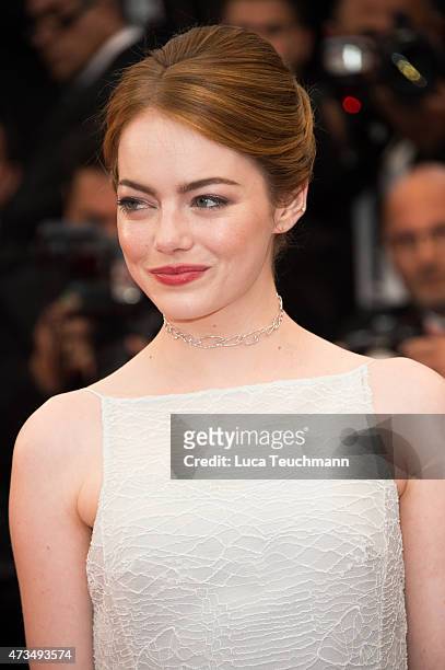 Emma Stone attends the Irrational Man Premiere during the 68th annual Cannes Film Festival on May 15, 2015 in Cannes, France.