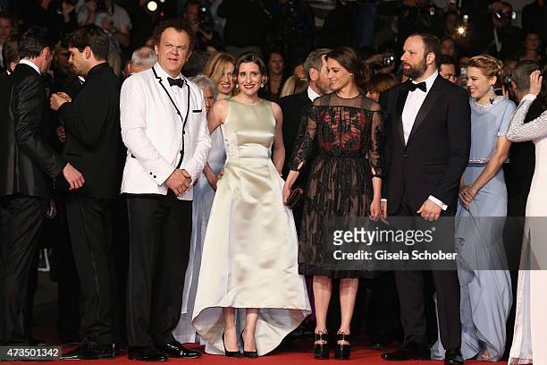 John C. Reilly,Angeliki Papoulia,Ariane Labed,Yorgos Lanthimos and Lea Seydoux attend the Premiere of "The Lobster" during the 68th annual Cannes...