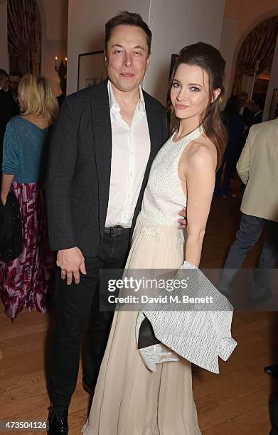 Elon Musk and Talulah Riley attend as Charles Finch hosts his annual Filmmakers Dinner and photographic exhibition in celebration of 'The Art Of...