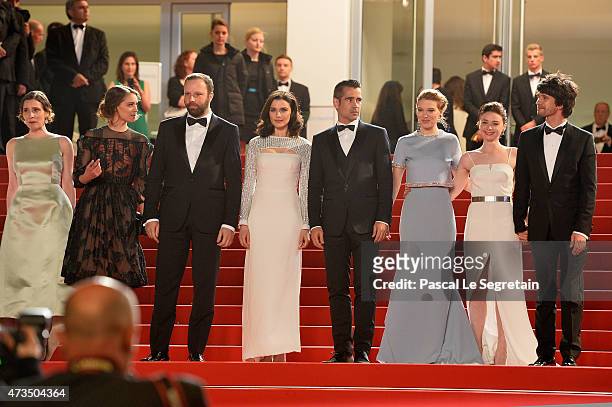 Angeliki Papoulia,Ariane Labed,Yorgos Lanthimos,Rachel Weisz,Colin Farrell,Lea Seydoux,Jessica Barden and Ben Whishaw attend the Premiere of "The...