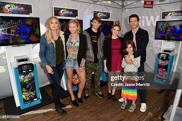 Actress Veronica Dunne, singer/model Alli Simpson, actors Dylan Riley Snyder, Willow Shields, James Marsden and his daughter Mary attend Celebrity...