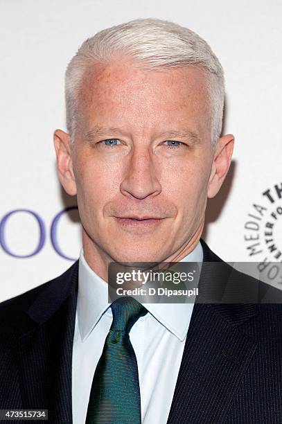 Anderson Cooper attends The Paley Center For Media Hosts A Conversation With Anderson Cooper And Conan O'Brien at The Paley Center For Media on May...