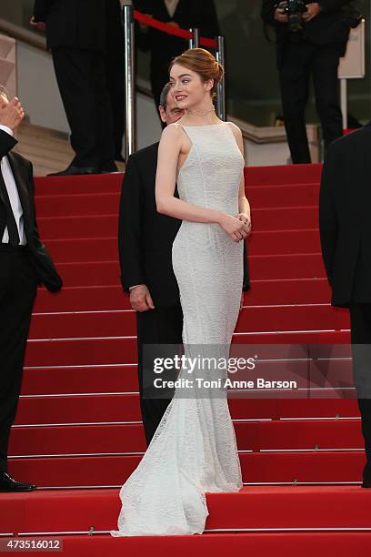 Emma Stone attends the "Irrational Man" premiere during the 68th annual Cannes Film Festival on May 15, 2015 in Cannes, France.