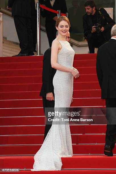 Emma Stone attends the "Irrational Man" premiere during the 68th annual Cannes Film Festival on May 15, 2015 in Cannes, France.