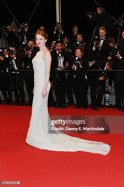 Emma Stone attends the Premiere of "Irrational Man" during the 68th annual Cannes Film Festival on May 15, 2015 in Cannes, France.