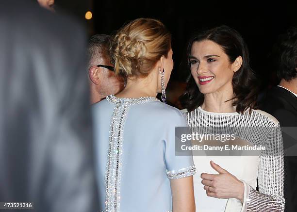 Lea Seydouxl and Rachel Weisz attend the Premiere of "The Lobster" during the 68th annual Cannes Film Festival on May 15, 2015 in Cannes, France.