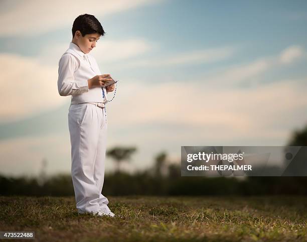 first communion boy - religious confirmation bildbanksfoton och bilder