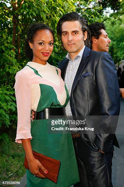 Milka Loff Fernandes and Robert Irschara attend the Maybelline 100th anniversary celebrations on May 15, 2015 in Berlin, Germany.