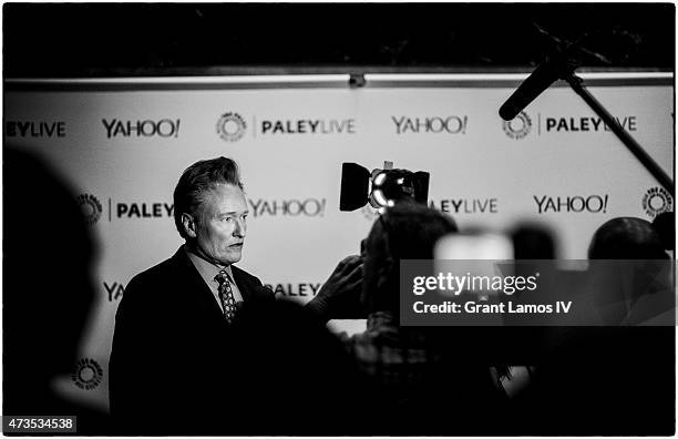 Conan O'Brien attends The Paley Center For Media Hosts A Conversation With Anderson Cooper And Conan O'Brien at Paley Center For Media on May 15,...