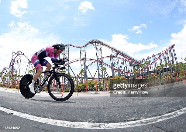 Dame Sarah Storey of Great Britain races in the women's individual time trial during the 2015 Amgen Tour of California on May 15, 2015 in Valencia,...