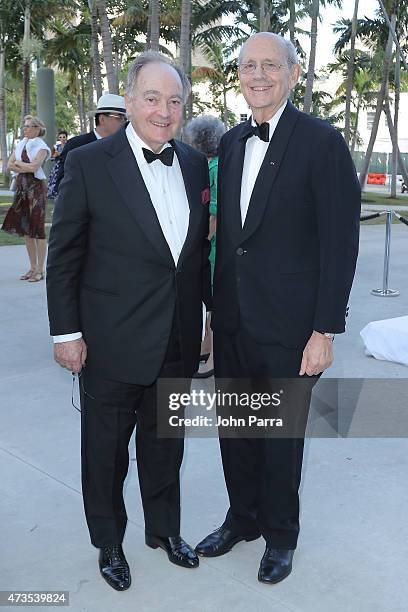 Lord Peter Palumbo and Justice Stephen Breyer during Pritzker Architecture Prize 2015 at New World Symphony on May 15, 2015 in Miami Beach, Florida.