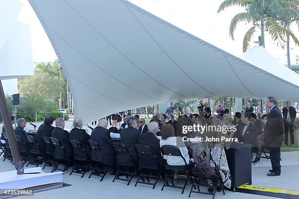 General view of atmosphere during Pritzker Architecture Prize 2015 at New World Symphony on May 15, 2015 in Miami Beach, Florida.