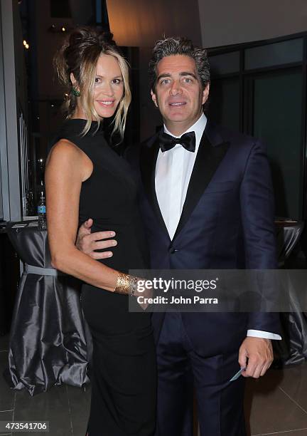 Elle McPherson and Jeffrey Soffer during Pritzker Architecture Prize 2015 at New World Symphony on May 15, 2015 in Miami Beach, Florida.