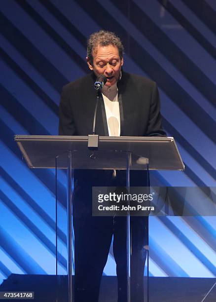 Tom Pritzker speaks during Pritzker Architecture Prize 2015 at New World Symphony on May 15, 2015 in Miami Beach, Florida.