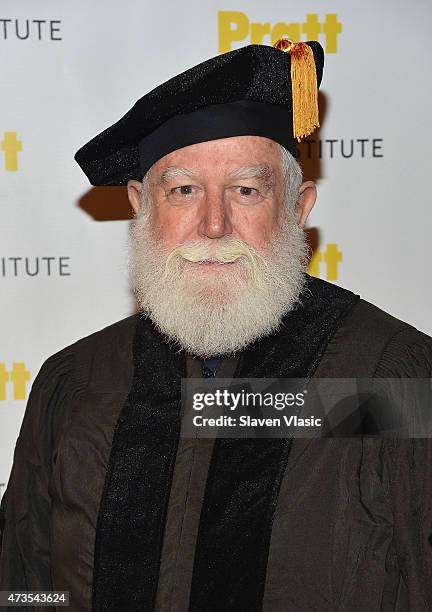 Honorary Degree Recipient James Turrell attends Pratt Institute 126th Commencement Ceremony at The Theater at Madison Square Garden on May 15, 2015...