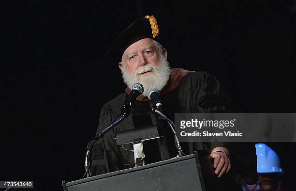 Honorary Degree Recipient James Turrell attends Pratt Institute 126th Commencement Ceremony at The Theater at Madison Square Garden on May 15, 2015...