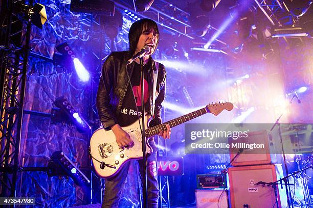 Ryan Jarman of The Cribs performs during a Vevo session onstage at Wagnar Hall during the 2nd day of The Great Esape on May 15, 2015 in Brighton,...