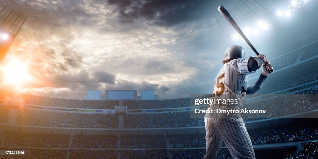 Baseball-Spieler im Stadion