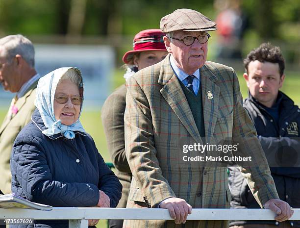 Queen Elizabeth II and Lord Vestey attend the Royal Windsor Horse show in the private grounds of Windsor Castle on May 16, 2015 in Windsor, England.