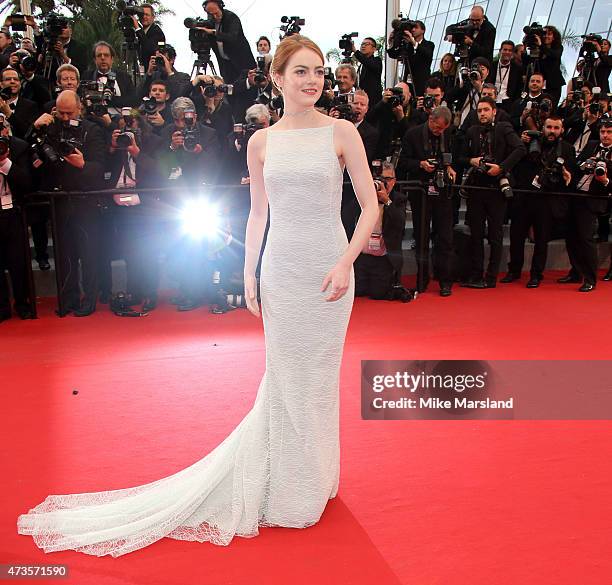 Emma Stone attends the "Irrational Man" Premiere during the 68th annual Cannes Film Festival on May 15, 2015 in Cannes, France.