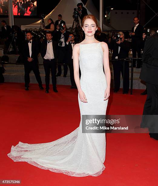 Emma Stone attends the "Irrational Man" Premiere during the 68th annual Cannes Film Festival on May 15, 2015 in Cannes, France.