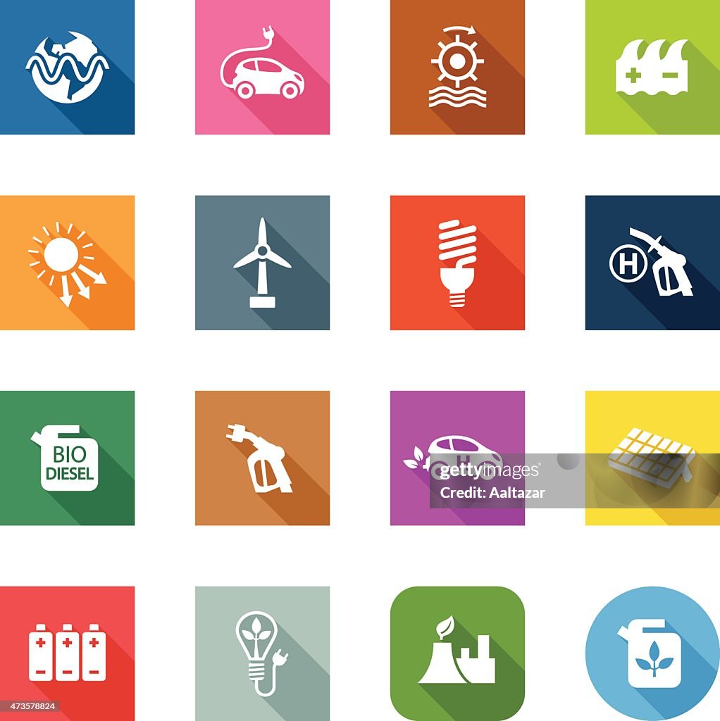 Flat Icons - Alternative Energy