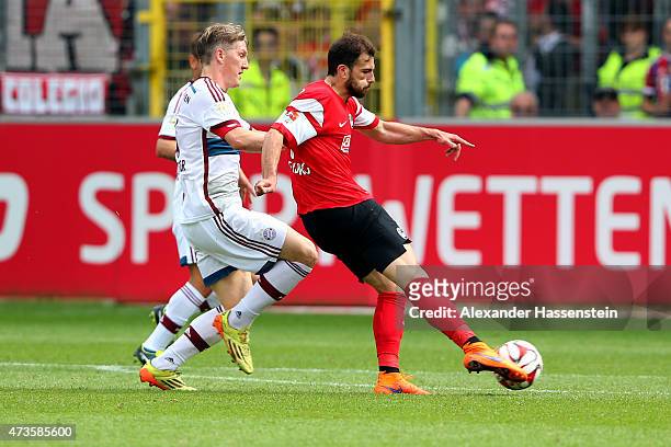 Of Admir Mehmedi of Freiburg scores his first team goal during the Bundesliga match between Sport Club Freiburg and FC Bayern Muenchen at...