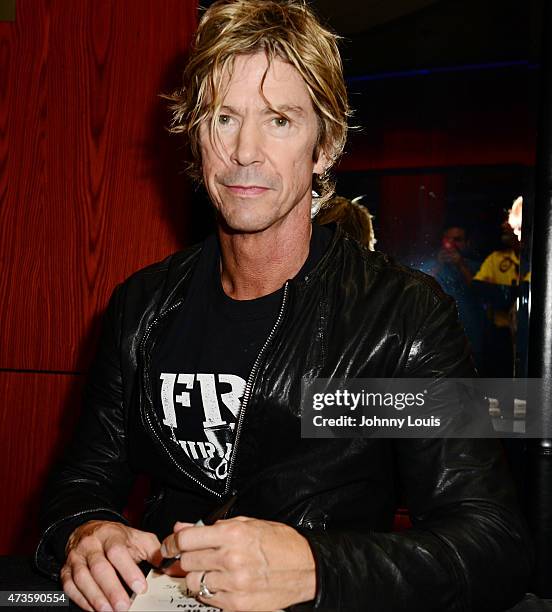 Duff McKagan greets fans and sign copies of his book " Duff McKagan How To Be A Man " at the Hard Rock Shop in The Seminole Hard Rock Hotel & Casino...