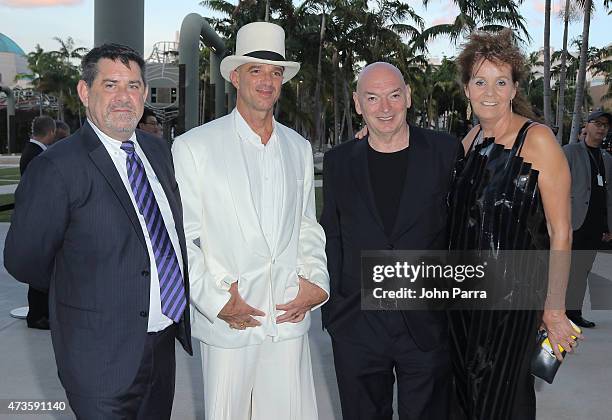 Alan Faena, Jean Nouvel and guests attend the New World Symphony on May 15, 2015 in Miami Beach, Florida.