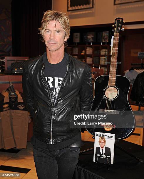 Duff McKagan signs copies of his book "How to Be a Man at Hard Rock Cafe held at the Seminole Hard Rock Hotel & Casino on May 15, 2015 in Hollywood,...