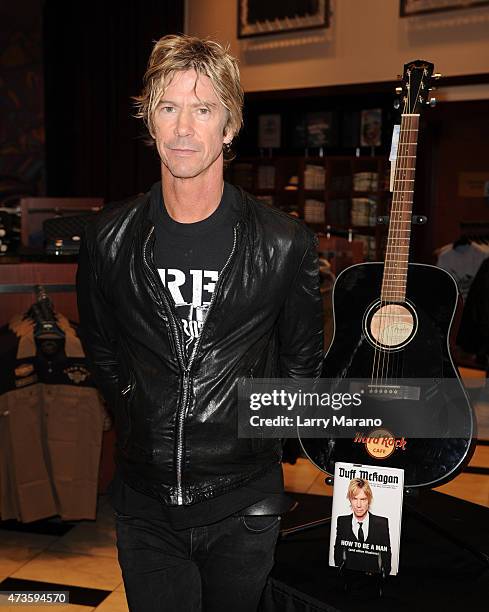 Duff McKagan signs copies of his book "How to Be a Man at Hard Rock Cafe held at the Seminole Hard Rock Hotel & Casino on May 15, 2015 in Hollywood,...