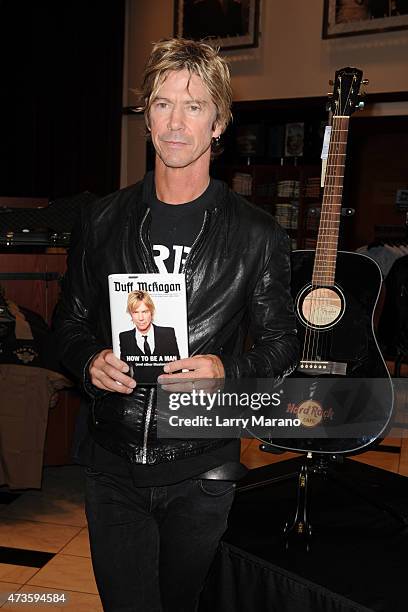 Duff McKagan signs copies of his book "How to Be a Man at Hard Rock Cafe held at the Seminole Hard Rock Hotel & Casino on May 15, 2015 in Hollywood,...