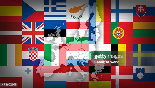 illustrazioni stock, clip art, cartoni animati e icone di tendenza di unione europea e bandiere e mappe - maltese